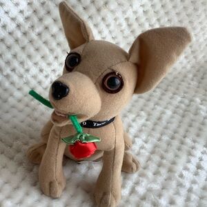 Applause Taco Bell Chihuahua with Rose Plush Puppy Dog w Sound Stuffed Animal